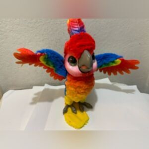 FurReal Rock-A-Too The Show Bird- Parrot Macaw Interactive Singing Jokes